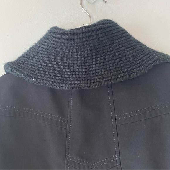 Jones New York Black Jacket with Snaps and Large Sweater Collar - Picture 12 of 13